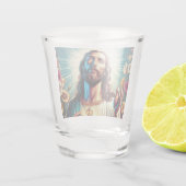 Verre A Shot Jésus, lunettes à fleurs ! (Dos)