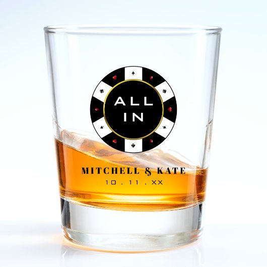 Verre A Shot Jeton de poker Tout Compte Fait Cadeau de Mariage 