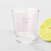 Verre A Shot Jeu sur ajouter nom de couple lieu de fête de mari (Dos)