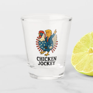 Verre A Shot Jockey de poulet Trump Mème amusant
