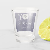 Verre A Shot Joie nautique Sandollar Bleu Blanc Noël (Dos)