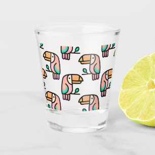 Verre A Shot joli cadeau d'animal de toucan tropical mignon pou