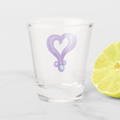 Verre A Shot Joli coeur pourpre (Dos)
