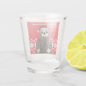 Verre A Shot Joli Joyeux Noël Sloth Santa Hat Festive (Dos)