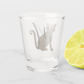 Verre A Shot Joli monogramme de chat (Dos)