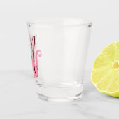 Verre A Shot Joli monogramme de chat rose (Droite)
