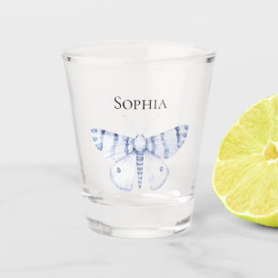 Verre A Shot Joli papillon blanc Lavande