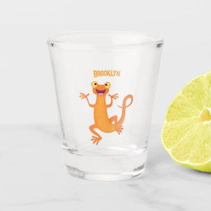 Verre A Shot Joli triton orangé joyeux