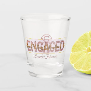 Verre A Shot jolie fête de fiançailles Mariée