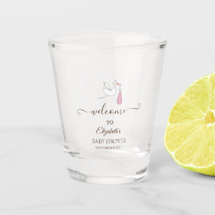 Verre A Shot Jolie Fille aux Cigognes