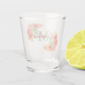 Verre A Shot Jolie floral personnalisé aquarelle de printemps (Dos)