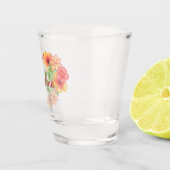 Verre A Shot Jolie floral personnalisé aquarelle de printemps (Droite)
