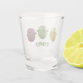 Verre A Shot Jolie olives joyeux chantant dessin animé (Dos)