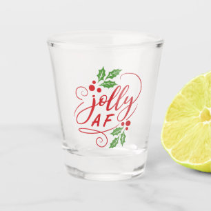 Verre A Shot Jolly AF Fête de Noël Humour de la soif