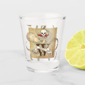 Verre A Shot Jolly roger Monogramme initial (Devant)