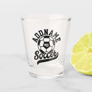 Verre A Shot Joueur de football AJOUTER NOM Équipe de football