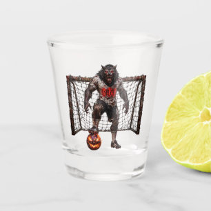 Verre A Shot Joueur de football loup-garou Halloween Horreur Ar