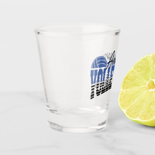 Verre A Shot Joueur de volley-ball personnalisé AJOUTER UN NOM (Gauche)