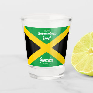 Verre A Shot Jour de l'indépendance de la Jamaïque drapeau nati