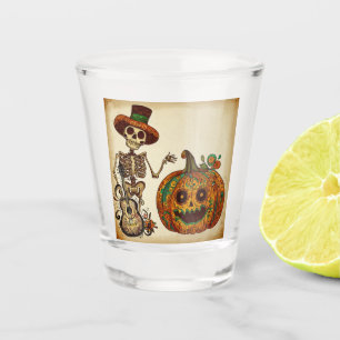Verre A Shot Jour des morts/squelette/citrouille/Halloween