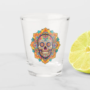 Verre A Shot Jour du crâne de sucre mort