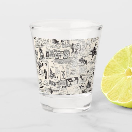 Verre A Shot Journal vintage (Devant)