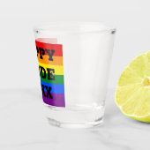 Verre A Shot Joyeuse fierté avec l'année gay LGBTQ Rainbow drap (Droite)