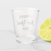 Verre A Shot Joyeuse police noire du Nouvel An (Dos)