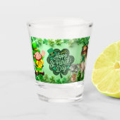 Verre A Shot Joyeuse Saint-Patrick avec notre Helena (Devant)