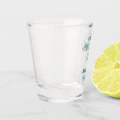 Verre A Shot Joyeuse Saint-Patrick famille nom vert minimal (Gauche)