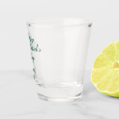 Verre A Shot Joyeuse Saint-Patrick famille nom vert minimal (Droite)