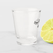 Verre A Shot Joyeuse Semaine d'anniversaire Élégant Script (Gauche)