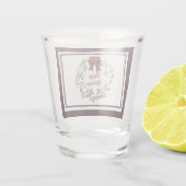 Verre A Shot Joyeuses Vacances Rouge Plaid (Dos)