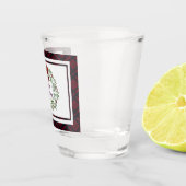 Verre A Shot Joyeuses Vacances Rouge Plaid (Droite)
