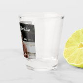 Verre A Shot Joyeux 20e anniversaire simple photo ajouter nom d (Droite)