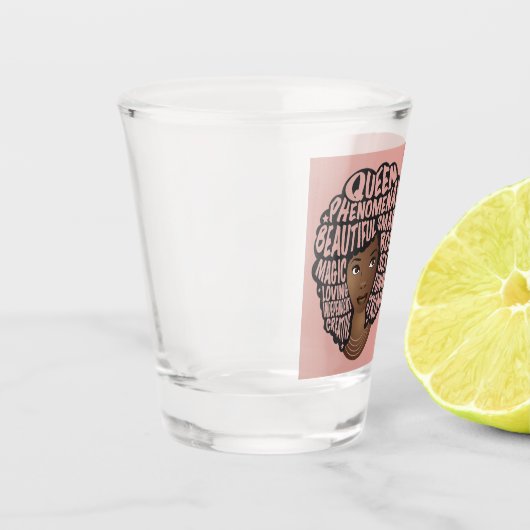 Verre A Shot Joyeux anniversaire, encourageant les femmes noire (Gauche)