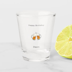Verre A Shot Joyeux Anniversaire verre, À la bière