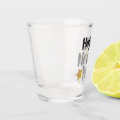 Verre A Shot Joyeux art de mots du Nouvel An (Gauche)