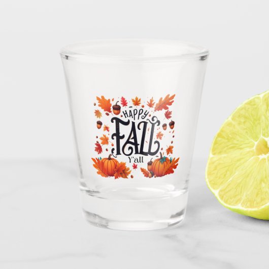 Verre A Shot Joyeux Automne à tous classique (Devant)