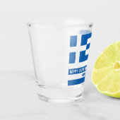 Verre A Shot Joyeux drapeau grec pour l'indépendance (Gauche)