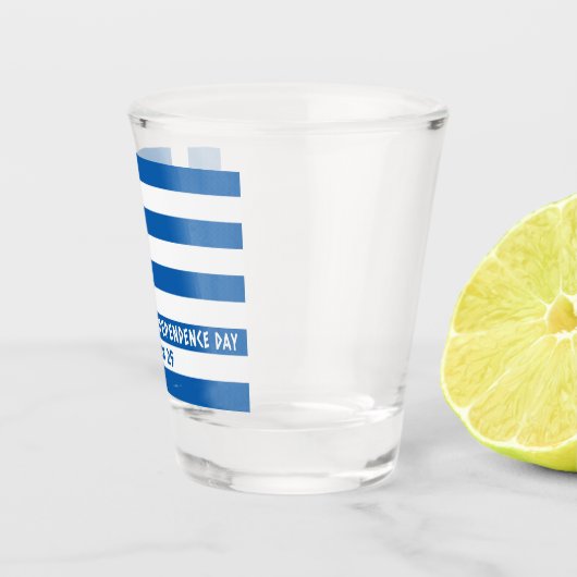 Verre A Shot Joyeux drapeau grec pour l'indépendance (Droite)