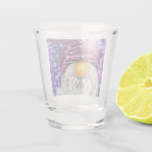 Verre A Shot Joyeux Gnome En Casquette Violet Chante Une Chanso (Dos)