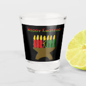 Verre A Shot Joyeux Kwanzaa Kinara (Devant)