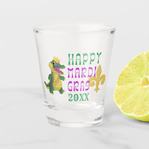 Verre A Shot Joyeux Mardi Gras Gator King