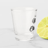 Verre A Shot Joyeux Noël ajouter le nom texte personnalisé cade (Gauche)