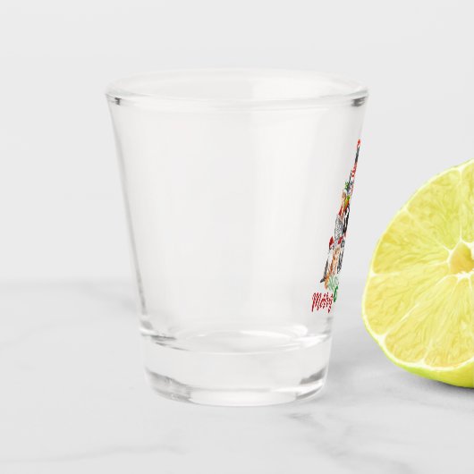 Verre A Shot Joyeux Noël Amoureux des chats Catmus (Gauche)