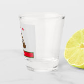 Verre A Shot Joyeux Noël Caca avec Nom (Droite)