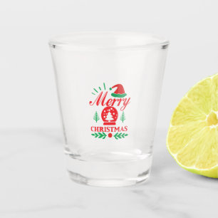 Verre A Shot Joyeux Noël d'Art de Noël