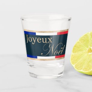Verre A Shot Joyeux Noël Drapeau Français Noël