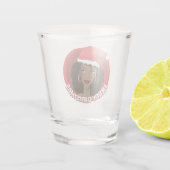 Verre A Shot Joyeux Noël, Femme noire Santa Hat (Dos)